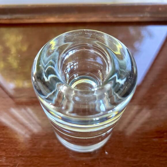 Vintage Krosno Poland Crystal Turnover Candle Holder for Candlestick or Votive - Picture 8 of 12